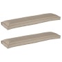 Cojín de Exterior Taupe Poliéster Extra Largo Cojín Rectangular de , Cojines para sillas y sofás - Ref: Foro24-42001713, Prec...