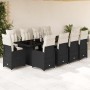 Set de mesa y sillas de jardín y cojines 11 pzas ratán PE negro en Conjuntos de jardín | Comprar online en Foru.es