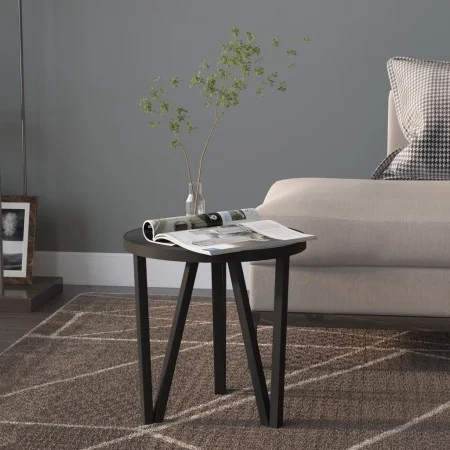 Black MDF coffee table Ø35 cm by vidaXL, Side tables - Ref: Foro24-331667, Price: 32,05 €, Discount: %