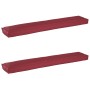 Cojines para Pallet para Banco 2 pcs Rojo Vino 200x40x8 cm Tela Oxford de , Cojines para sillas y sofás - Ref: Foro24-4200173...