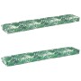 Cojines para Palets para banco 2 pcs Patrón de hojas 200x40x8 cm Tela Oxford de , Cojines para sillas y sofás - Ref: Foro24-4...