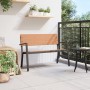 Banco de Jardín de Acero y WPC Marrón y Negro de , Bancos de jardín - Ref: Foro24-42001774, Precio: 118,50 €, Descuento: %