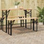 Patas de Banco de Cerveza 2 pcs Plegables de Acero Negro Recubierto en Polvo de , Patas para mesas - Ref: Foro24-42001775, Pr...