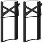 Patas de Banco de Cerveza 2 pcs Plegables de Acero Negro Recubierto en Polvo de , Patas para mesas - Ref: Foro24-42001775, Pr...