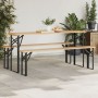Patas de Mesa de Cerveza 2 piezas Plegables de Acero Negro con Tratamiento en Polvo de , Patas para mesas - Ref: Foro24-42001...