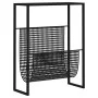 Revistero de acero negro 35x15x45 cm de vidaXL, Revisteros - Ref: Foro24-331668, Precio: 57,23 €, Descuento: %