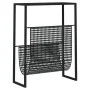 Revistero de acero negro 35x15x45 cm de vidaXL, Revisteros - Ref: Foro24-331668, Precio: 57,23 €, Descuento: %
