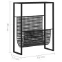 Revistero de acero negro 35x15x45 cm de vidaXL, Revisteros - Ref: Foro24-331668, Precio: 57,23 €, Descuento: %
