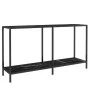 Mesa de consola vidrio templado negro 140x35x75,5 cm de vidaXL, Mesas auxiliares - Ref: Foro24-331697, Precio: 93,53 €, Descu...