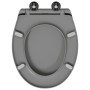 Asiento de Inodoro de Liberación Rápida con Cierre Suave Duroplast Gris de , Asientos de inodoros y bidés - Ref: Foro24-42002...
