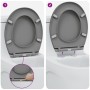 Asiento de Inodoro de Liberación Rápida con Cierre Suave Duroplast Gris de , Asientos de inodoros y bidés - Ref: Foro24-42002...
