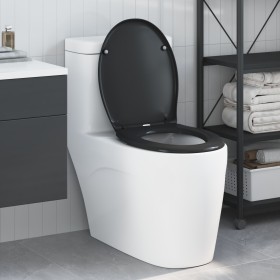 Asiento de inodoro de liberación rápida con cierre suave Duroplast Negro de , Asientos de inodoros y bidés - Ref: Foro24-4200...