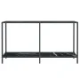 Mesa de consola vidrio templado negro 140x35x75,5 cm de vidaXL, Mesas auxiliares - Ref: Foro24-331697, Precio: 93,53 €, Descu...