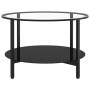 Mesa de centro vidrio templado negro y transparente 70 cm de vidaXL, Mesas auxiliares - Ref: Foro24-331618, Precio: 107,15 €,...