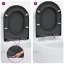 Asiento de inodoro de liberación rápida con cierre suave Duroplast Antracita de , Asientos de inodoros y bidés - Ref: Foro24-...