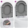 Asiento de Inodoro con Liberación Rápida y Cierre Suave Duroplast Gris de de , Asientos de inodoros y bidés - Ref: Foro24-420...