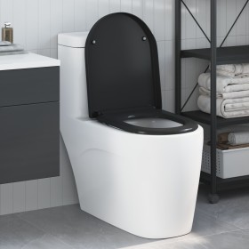 Asiento de Inodoro de Liberación Rápida con Cierre Suave Duroplast Negro de de , Asientos de inodoros y bidés - Ref: Foro24-4...
