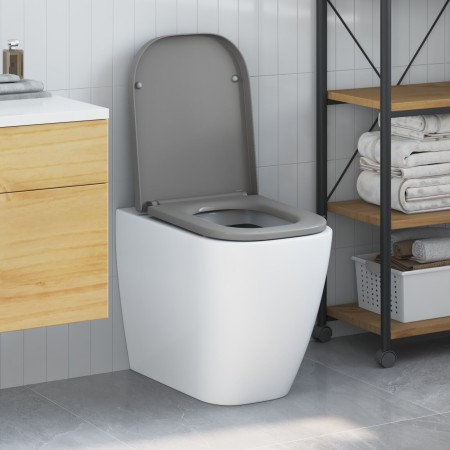 Asiento de inodoro de liberación rápida con cierre suave Duroplast Gris de , Asientos de inodoros y bidés - Ref: Foro24-42002...