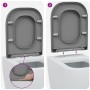 Asiento de inodoro de liberación rápida con cierre suave Duroplast Gris de , Asientos de inodoros y bidés - Ref: Foro24-42002...