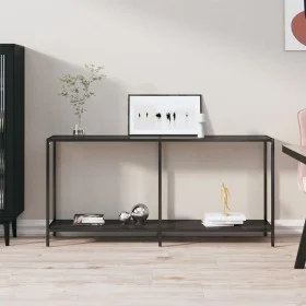 Mesa consola vidrio templado negro 160x35x75,5 cm de vidaXL, Mesas auxiliares - Ref: Foro24-331699, Precio: 103,56 €, Descuen...