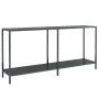Mesa consola vidrio templado negro 160x35x75,5 cm de vidaXL, Mesas auxiliares - Ref: Foro24-331699, Precio: 103,56 €, Descuen...