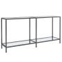 Mesa consola vidrio templado transparente 160x35x75,5 cm de vidaXL, Mesas auxiliares - Ref: Foro24-331698, Precio: 100,37 €, ...