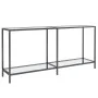 Mesa consola vidrio templado transparente 160x35x75,5 cm de vidaXL, Mesas auxiliares - Ref: Foro24-331698, Precio: 98,47 €, D...