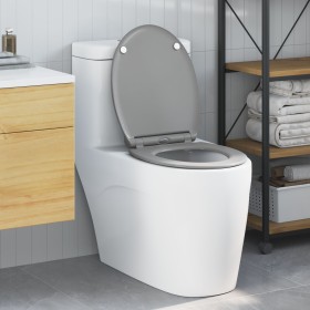 Asiento de inodoro de liberación rápida con cierre suave Duroplast Gris de , Asientos de inodoros y bidés - Ref: Foro24-42002...