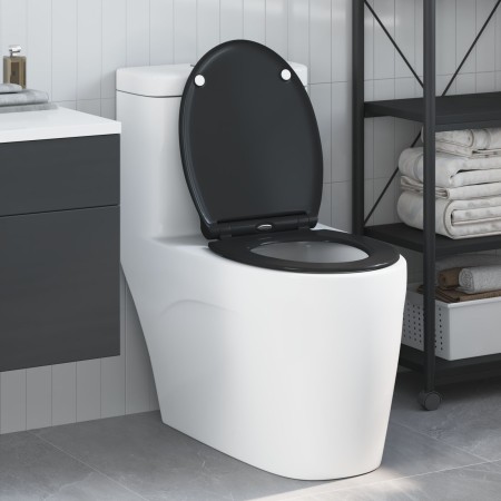 Asiento de Inodoro de Liberación Rápida  con Cierre Suave Duroplast Negro | Foro24.es | Tu tienda online para hogar, jardín y más Foro24.es