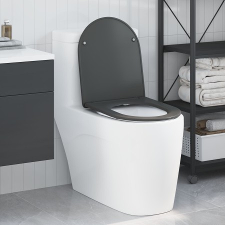 Asiento de inodoro que se cierra suave y rápido Duroplast Antracita de , Asientos de inodoros y bidés - Ref: Foro24-42002366,...