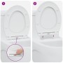 Asiento de Inodoro de Liberación Rápida  con Cierre Suave de Duroplast Blanco | Foro24.es | Tu tienda online para hogar, jardín y más Foro24.es