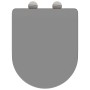 Asiento de inodoro fácil de quitar con cierre suave Duroplast Gris | Foro24.es | Tu tienda online para hogar, jardín y más Foro24.es