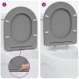 Asiento de inodoro fácil de quitar con cierre suave Duroplast Gris | Foro24.es | Tu tienda online para hogar, jardín y más Foro24.es