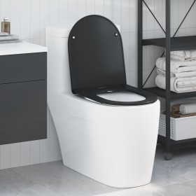 Asiento de Inodoro de Liberación Rápida con Cierre Suave - Duroplast, Negro de , Asientos de inodoros y bidés - Ref: Foro24-4...