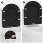 Asiento de Inodoro de Liberación Rápida con Cierre Suave - Duroplast, Negro de , Asientos de inodoros y bidés - Ref: Foro24-4...