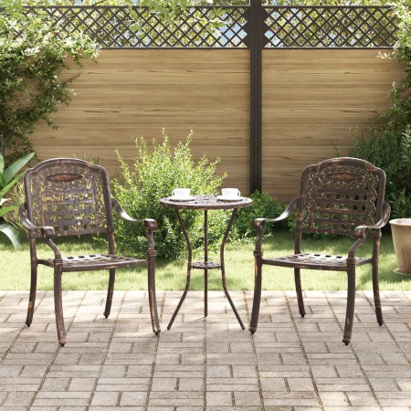 Sillas de Jardín 2 pcs Bronce de Aluminio Fundido de , Sillas de jardín - Ref: Foro24-42002370, Precio: 213,72 €, Descuento: %