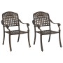 Sillas de Jardín 2 pcs Bronce de Aluminio Fundido de , Sillas de jardín - Ref: Foro24-42002370, Precio: 213,72 €, Descuento: %