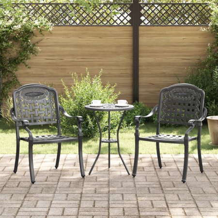 Sillas de jardín 2 pcs negras de aluminio fundido de , Sillas de jardín - Ref: Foro24-42002371, Precio: 210,15 €, Descuento: %
