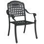 Sillas de jardín 2 pcs negras de aluminio fundido de , Sillas de jardín - Ref: Foro24-42002371, Precio: 210,15 €, Descuento: %