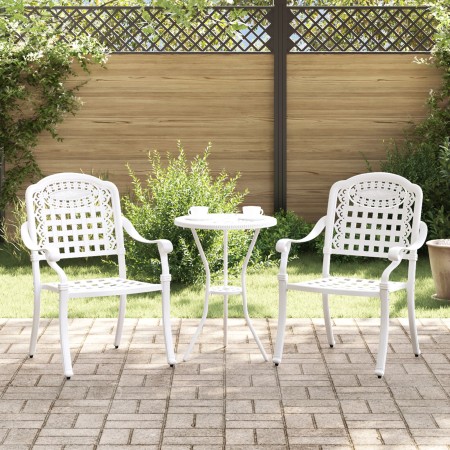 Sillas de Jardín 2 pcs de Aluminio Fundido Blancas de , Sillas de jardín - Ref: Foro24-42002372, Precio: 229,28 €, Descuento: %