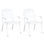 Sillas de Jardín 2 pcs de Aluminio Fundido Blancas de , Sillas de jardín - Ref: Foro24-42002372, Precio: 229,28 €, Descuento: %