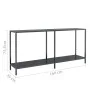 Mesa consola vidrio templado negro 160x35x75,5 cm de vidaXL, Mesas auxiliares - Ref: Foro24-331699, Precio: 103,56 €, Descuen...