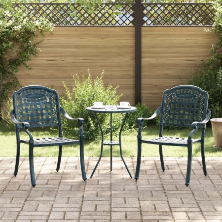 Sillas de Jardín 2 pcs Verde de Aluminio Fundido de , Sillas de jardín - Ref: Foro24-42002373, Precio: 213,72 €, Descuento: %