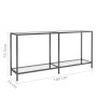 Mesa consola vidrio templado transparente 160x35x75,5 cm de vidaXL, Mesas auxiliares - Ref: Foro24-331698, Precio: 100,37 €, ...