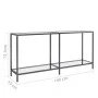 Mesa consola vidrio templado transparente 160x35x75,5 cm de vidaXL, Mesas auxiliares - Ref: Foro24-331698, Precio: 98,47 €, D...