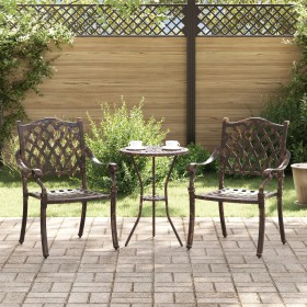 Sillas de jardín 2 pcs de bronce de aluminio fundido de , Sillas de jardín - Ref: Foro24-42002374, Precio: 229,28 €, Descuent...