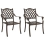 Sillas de jardín 2 pcs de bronce de aluminio fundido de , Sillas de jardín - Ref: Foro24-42002374, Precio: 229,28 €, Descuent...