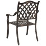 Sillas de jardín 2 pcs de bronce de aluminio fundido de , Sillas de jardín - Ref: Foro24-42002374, Precio: 229,28 €, Descuent...