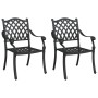 Sillas de jardín 2 piezas Negro de aluminio fundido de , Sillas de jardín - Ref: Foro24-42002375, Precio: 229,28 €, Descuento: %