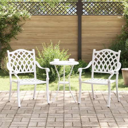 Sillas de Jardín 2 pcs de Aluminio Fundido Blanco de , Sillas de jardín - Ref: Foro24-42002376, Precio: 229,28 €, Descuento: %